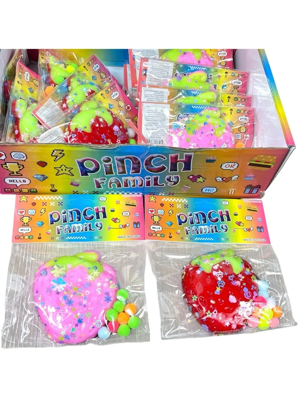 2.$5 Pink & Red Strawberry Squishy